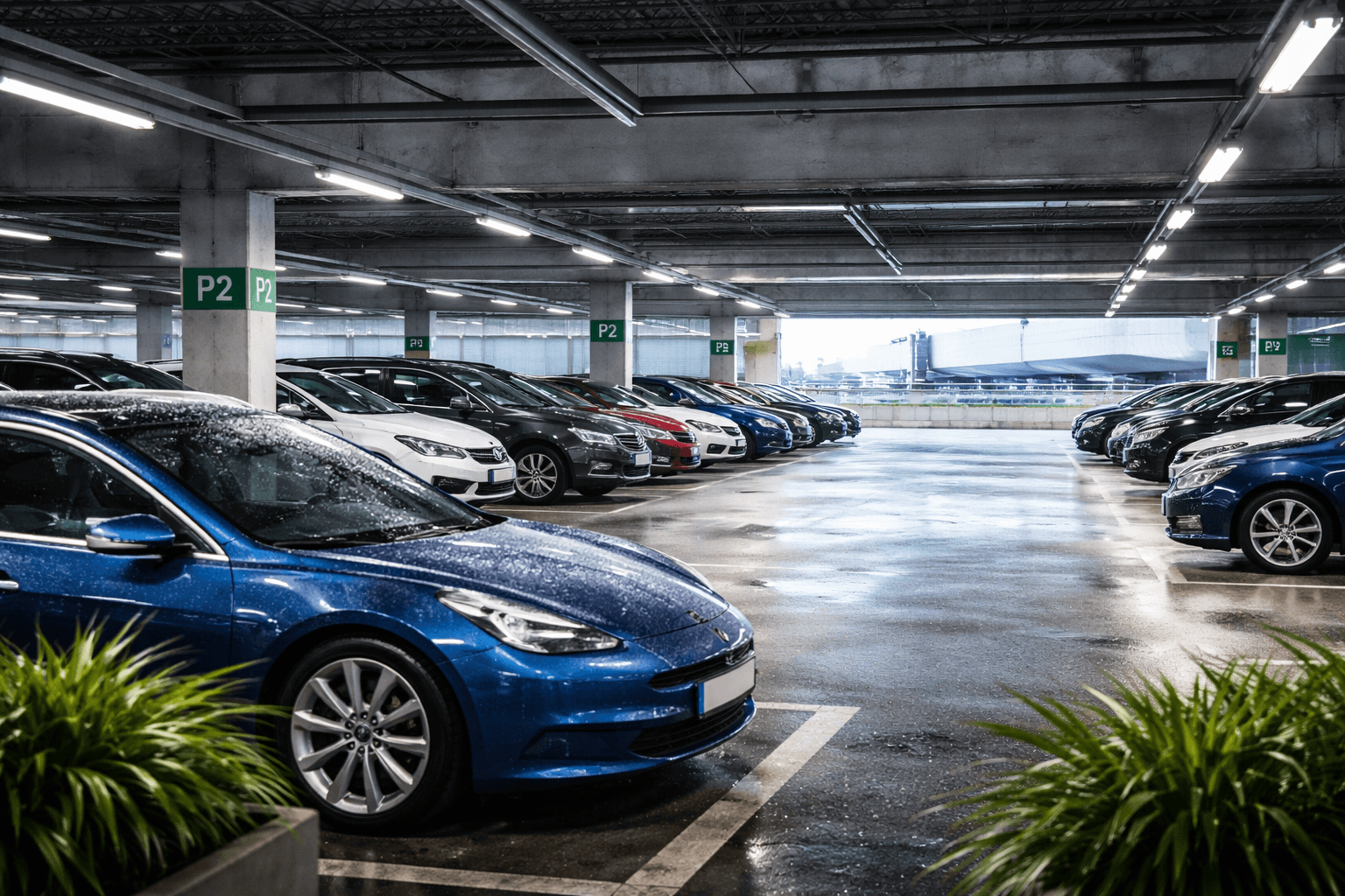 Wettergeschützte Parkgarage